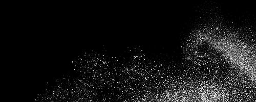 Gradient noise grain texture stains, black and white dotted spray shades, and sand dust spots. vector