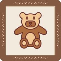 icono de vector de oso de peluche