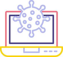 icono de vector de ataque de virus