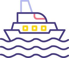 icono de vector de barco