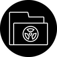 Radioactive Folder Vector Icon