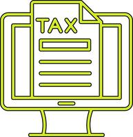 icono de vector de impuestos en línea
