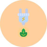 icono de vector de energía verde