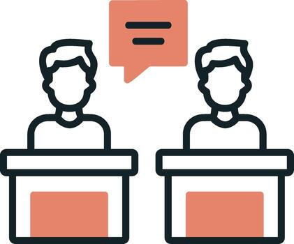 icono de vector de debate
