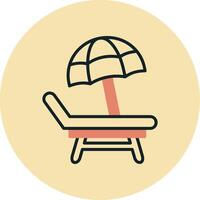 Beach Chair Vector Icon