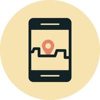 Smartphone Gps Vector Icon