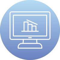 Online Data Analytics Vector Icon