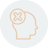 incorrecto pensar vector icono