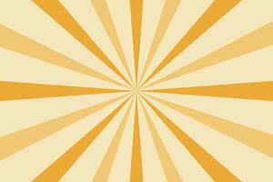 retro sun rays background vector template