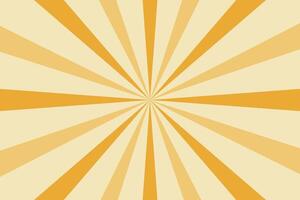 retro sun rays background vector template