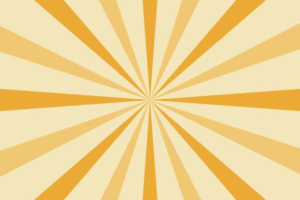 retro sun rays background vector template