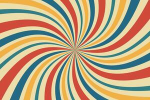 Retro sun burst vintage background swirl vector template