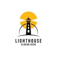 Lighthouse logo design concept idea vector