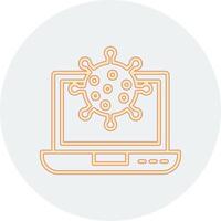 icono de vector de ataque de virus