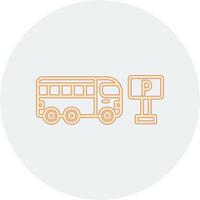 Bus Parking Vector Icon