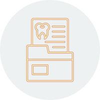 icono de vector de registro dental