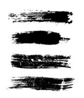 un conjunto de negro tinta círculos cepillo carrera haz en un blanco fondo, negro y blanco íconos colocar, un haz de negro tinta remolinos en un blanco vector