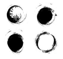 black and white grunge splatter background, a set of black ink splatters on a white background, set of black ink brush strokes vector illustration, a set of black ink circles brush stroke bundle