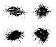 black and white grunge splatter background, a set of black ink circles brush stroke bundle on a white background,black and white icons set, vector