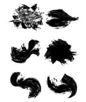 a set of black and white brush strokes, ink brush stroke brushes graphics vector brushes vector brush texture