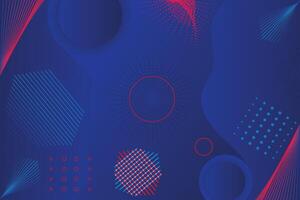 abstract blue and red background with circles and shapes, twitch background flat design geometric background design, artificial intelligence illustration vector