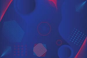 abstract blue and red background with circles and shapes, twitch background flat design geometric background design, artificial intelligence illustration vector