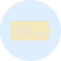 Bank Check Vector Icon