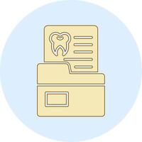 icono de vector de registro dental