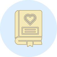 romance libro vector icono