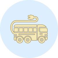 icono de vector de bus electrico