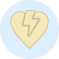 icono de vector de corazón roto