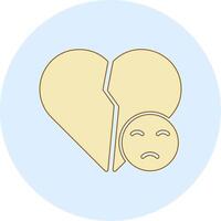 Broken Heart Vector Icon