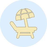 Beach Chair Vector Icon