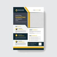 Clean Creative And Professional Corporate Business Flyer Template. vector