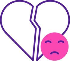 Broken Heart Vector Icon