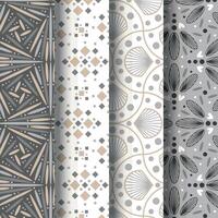 Seamless geometric patterns. Grey, beige and white texture vector