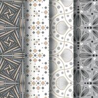 Seamless geometric patterns. Grey, beige and white texture vector