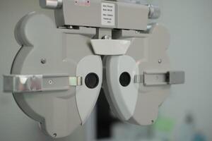 Phoropter eye test photo