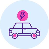 icono de vector de coche eléctrico