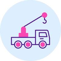 Lifting Crane Truck Vector Icon