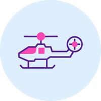 Fighter Helicopter Vector Icon