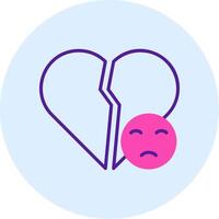 Broken Heart Vector Icon