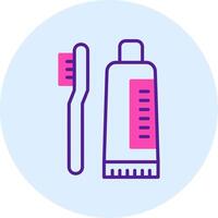 Tooth Cleaning Vector Icon