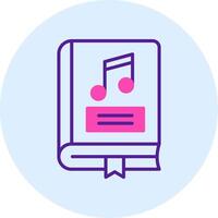 icono de vector de libro de música