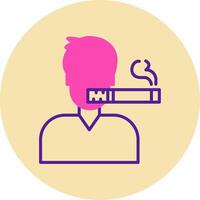 Man Smoking Vector Icon