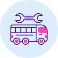 Repairing Bus Vector Icon