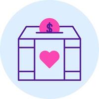 Charity Box Vector Icon