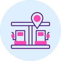 Gas Station Pin Vector Icon