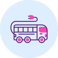 icono de vector de bus electrico