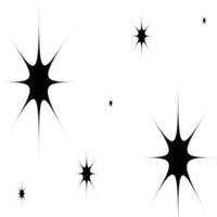 Star icons. Twinkling stars. Sparkles, shining burst. vector